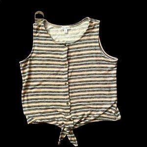 Ladies striped crop top size L love, fire